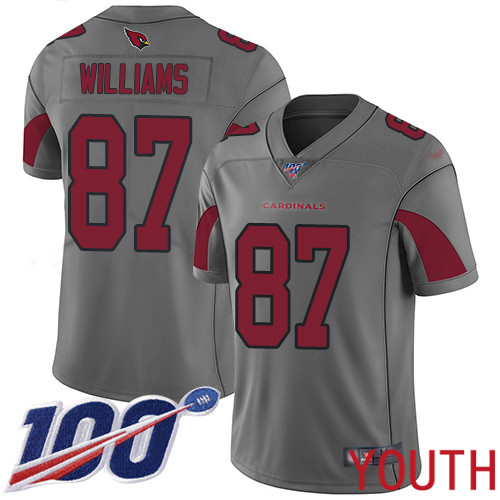 Arizona Cardinals Limited Silver Youth Maxx Williams Jersey NFL Football #87 100th Season Inverted Legend